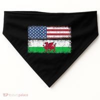 Welsh American Flag Wales Usa Pride America USA-Made Doggie Bandana thumb 0