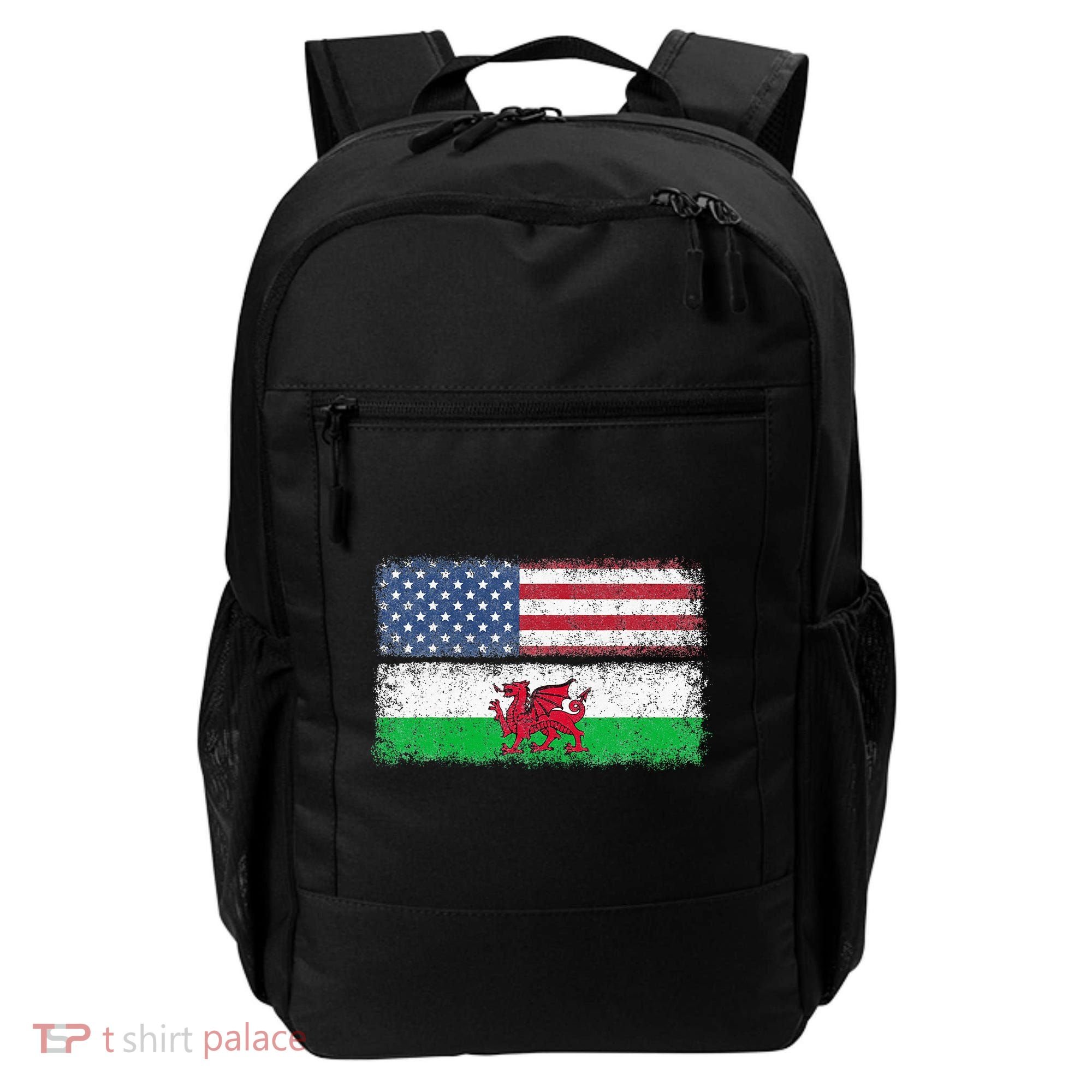 Welsh American Flag Wales Usa Pride America Backpack