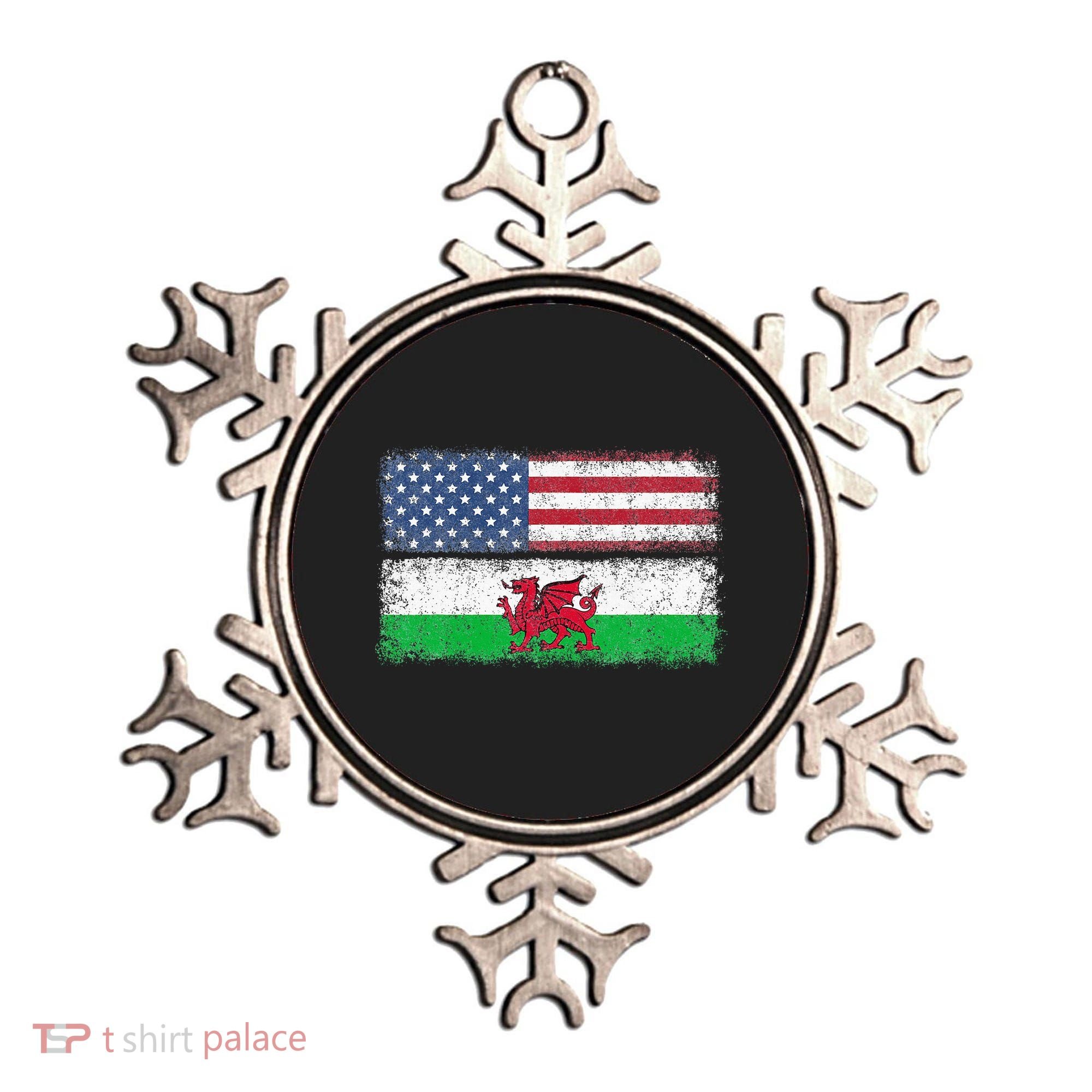 Welsh American Flag Wales Usa Pride America Ornament