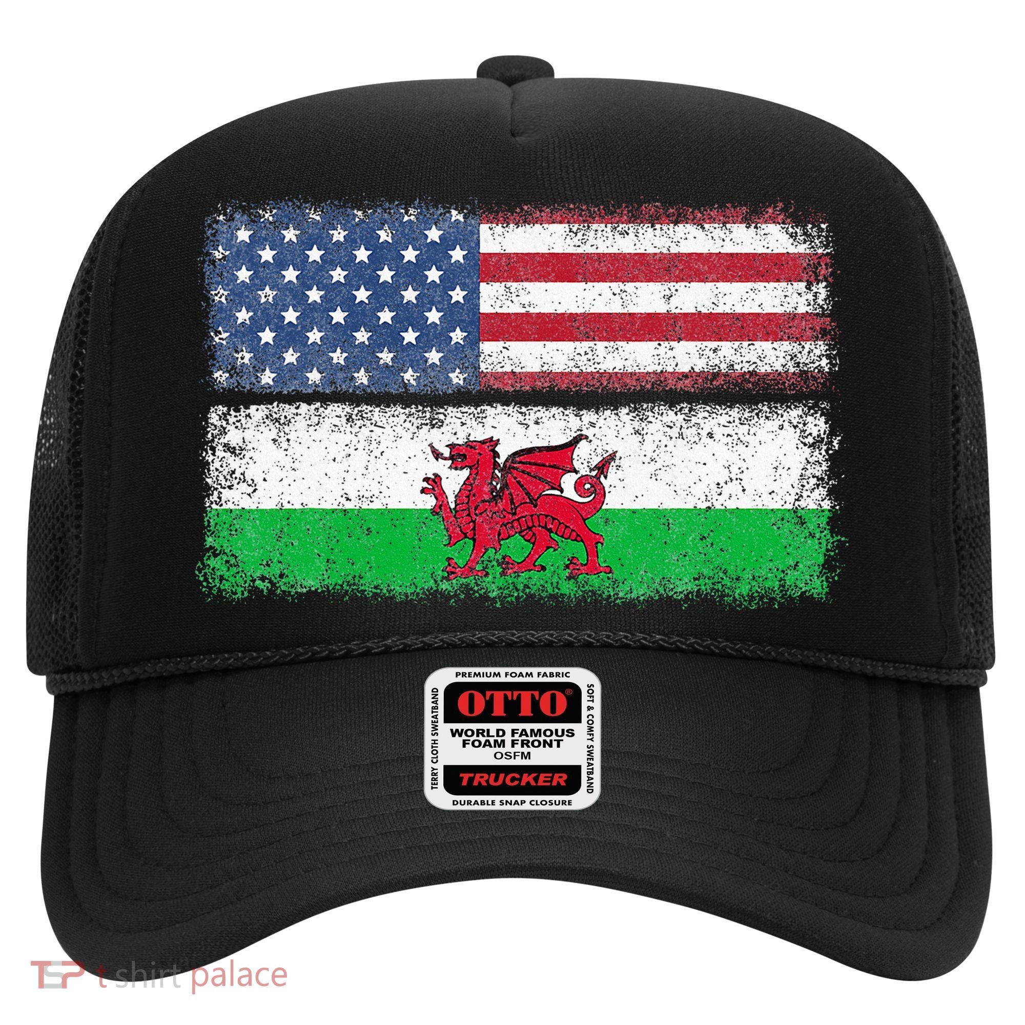 Welsh American Flag Wales Usa Pride America Hat