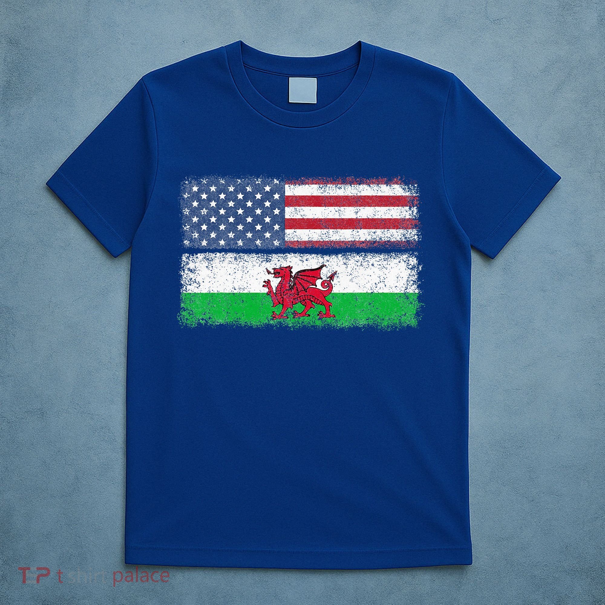 Welsh American Flag Wales Usa Pride America T-Shirt