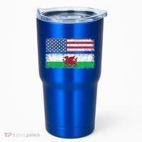 Welsh American Flag Wales Usa Pride America Tumbler thumb 0