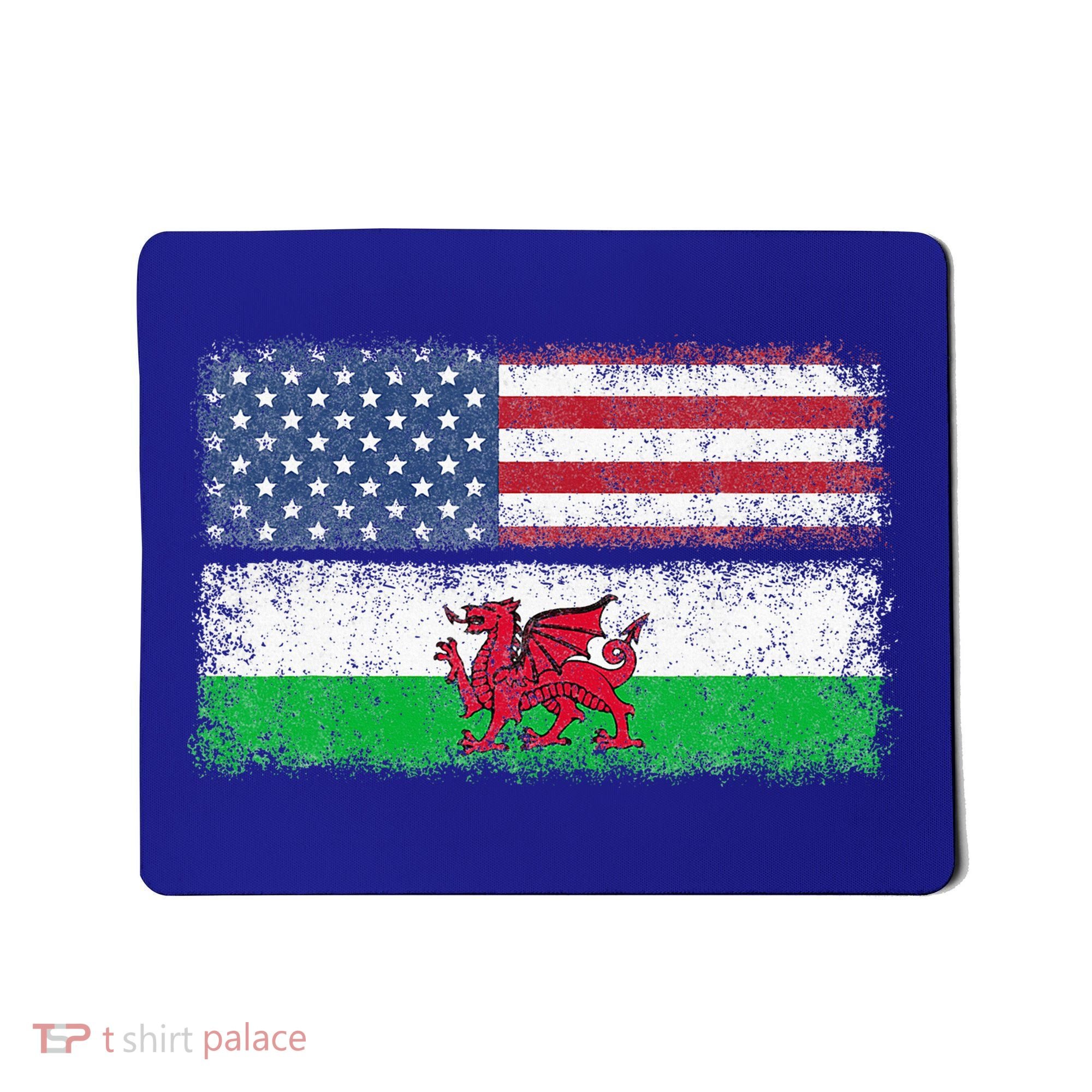 Welsh American Flag Wales Usa Pride America Mousepad