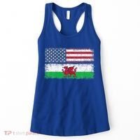 Welsh American Flag Wales Usa Pride America Women's Tank Top thumb 0