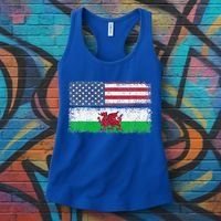 Welsh American Flag Wales Usa Pride America Women's Tank Top thumb 3