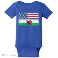 Welsh American Flag Wales Usa Pride America Baby Bodysuit thumb 0