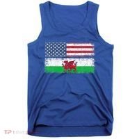 Welsh American Flag Wales Usa Pride America Tank Top thumb 0