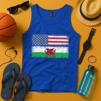 Welsh American Flag Wales Usa Pride America Tank Top thumb 4
