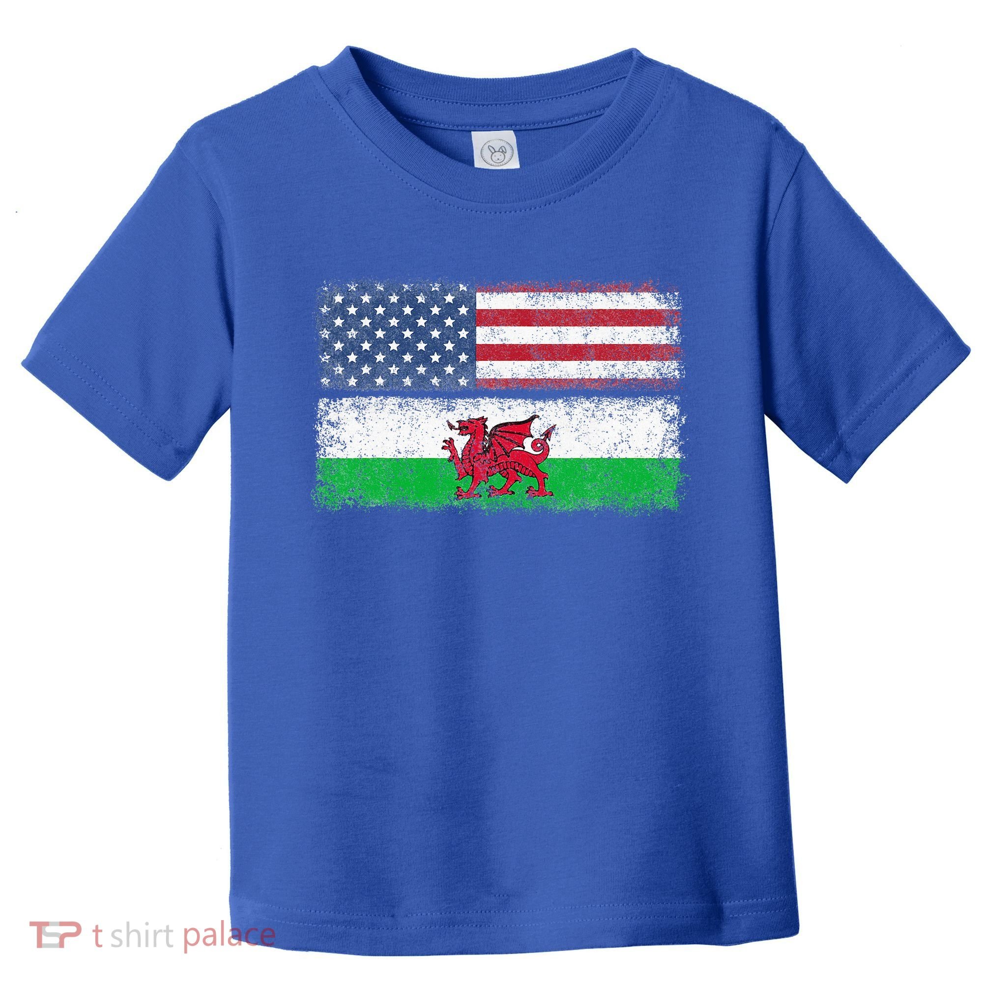 Welsh American Flag Wales Usa Pride America Toddler T-Shirt