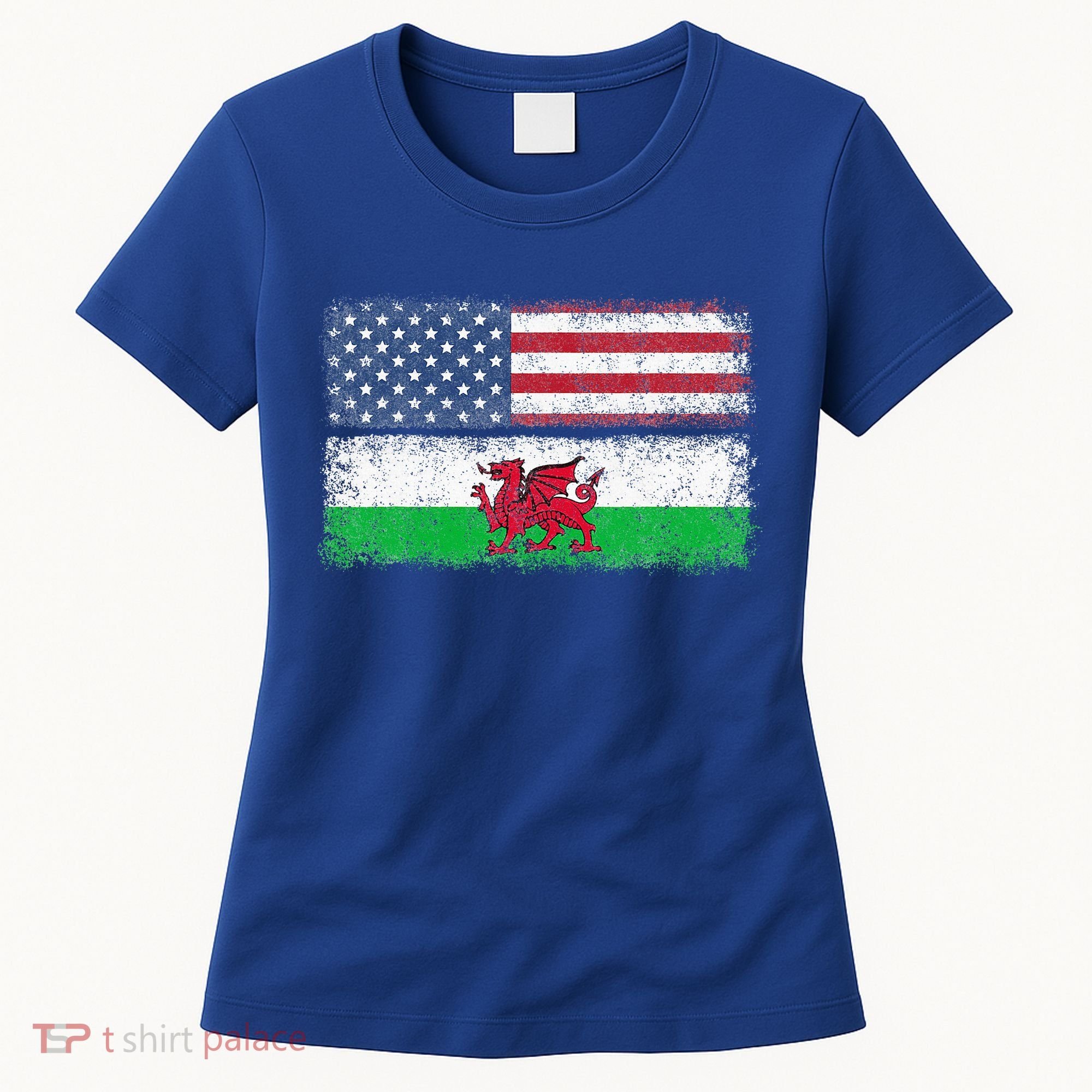 Welsh American Flag Wales Usa Pride America Women's T-Shirt