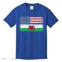 Welsh American Flag Wales Usa Pride America Kids T-Shirt thumb 0