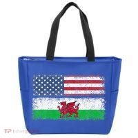 Welsh American Flag Wales Usa Pride America Tote Bag thumb 0