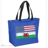 Welsh American Flag Wales Usa Pride America Tote Bag thumb 2