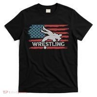 Wrestling American Flag Ring Athlete Wrestler Coach Premium T-Shirt thumb 0