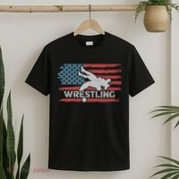 Wrestling American Flag Ring Athlete Wrestler Coach Premium T-Shirt thumb 2
