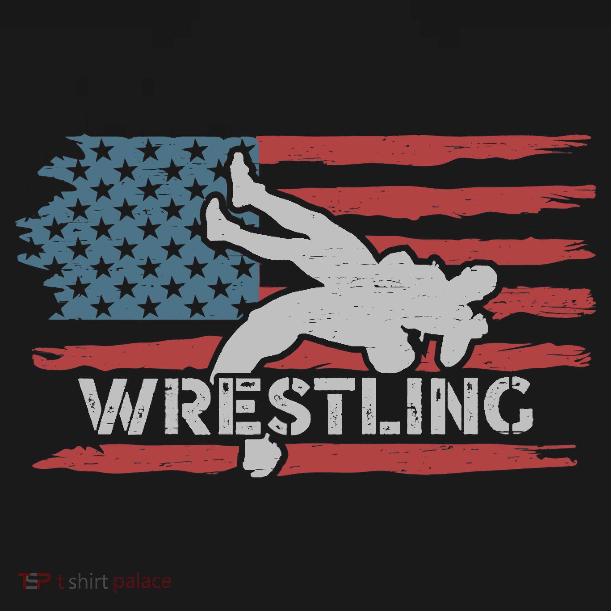 Wrestling American Flag Ring Athlete Wrestler Coach Premium Women's Hoodie