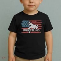 Wrestling American Flag Ring Athlete Wrestler Coach Premium Toddler T-Shirt thumb 2