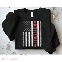 Wiffleball American Flag 4th of July Cool Player Novelty Sweatshirt thumb 2