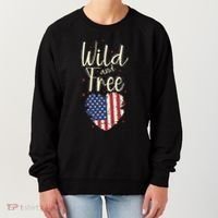 Wild And Free Usa Heart Women's Sweatshirt thumb 0