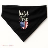 Wild And Free Usa Heart USA-Made Doggie Bandana thumb 0