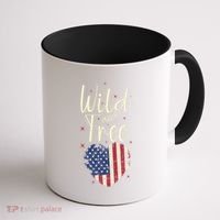 Wild And Free Usa Heart Coffee Mug thumb 1