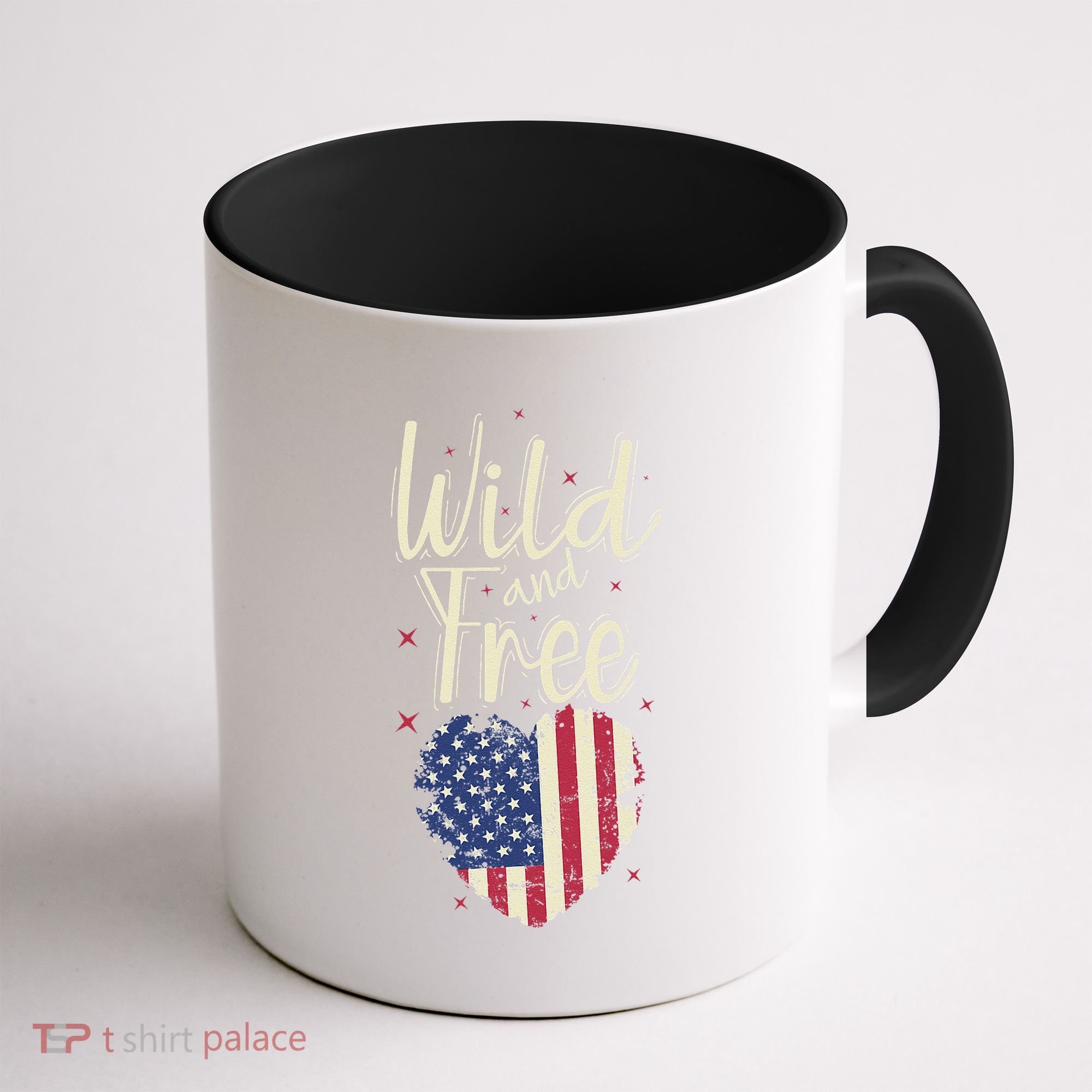 Wild And Free Usa Heart Coffee Mug