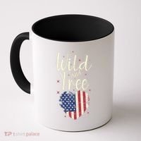 Wild And Free Usa Heart Coffee Mug thumb 0