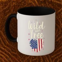 Wild And Free Usa Heart Coffee Mug thumb 2