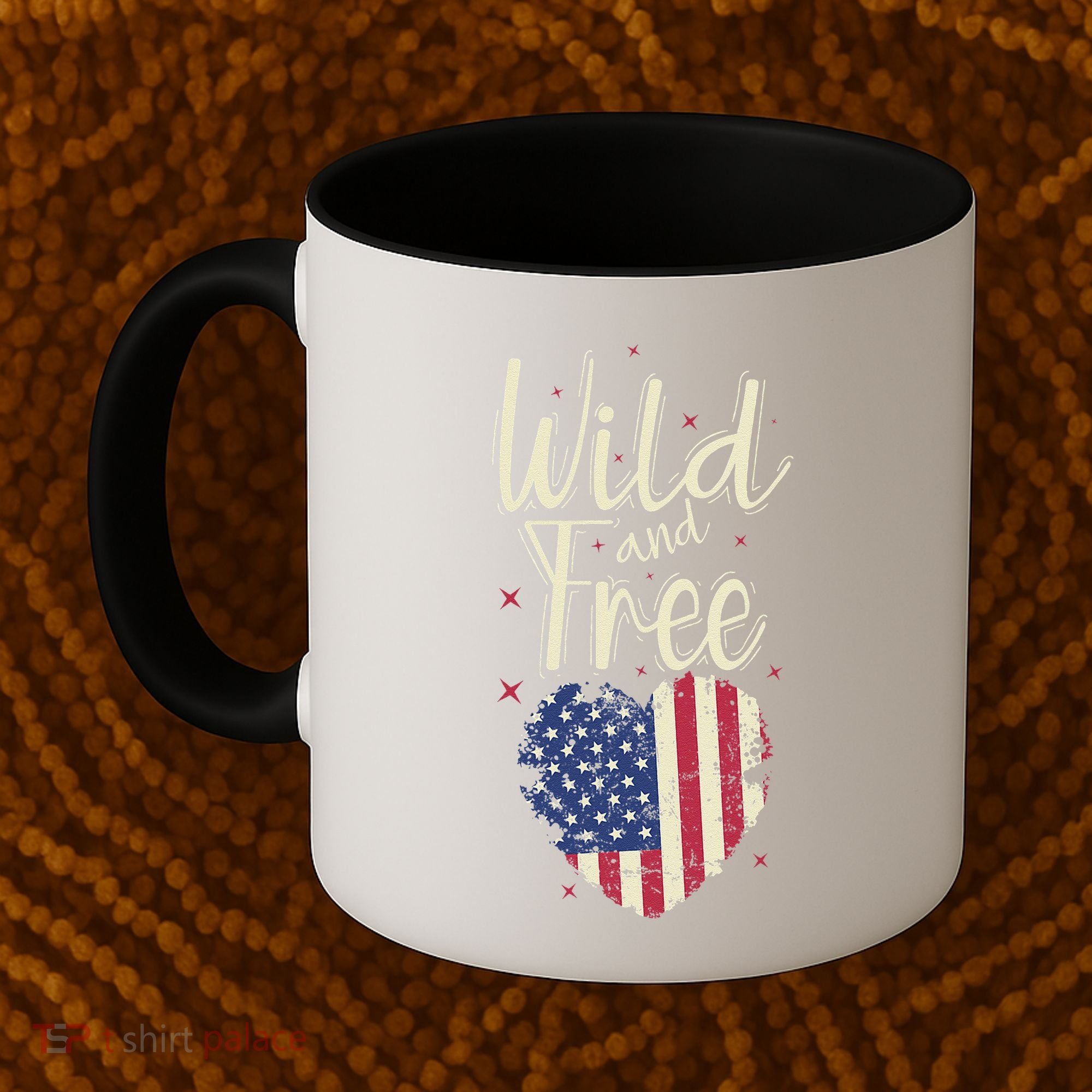 Wild And Free Usa Heart Coffee Mug