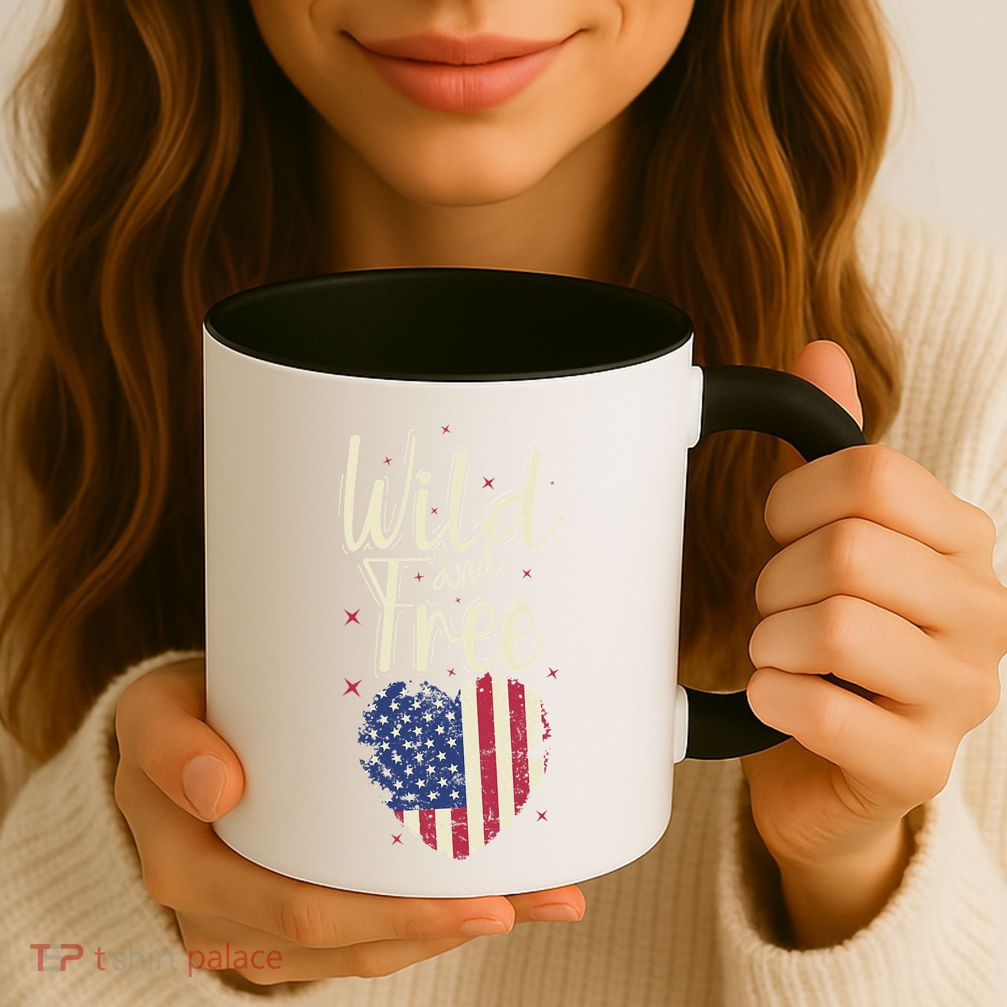 Wild And Free Usa Heart Coffee Mug