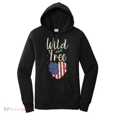 Wild And Free Usa Heart Women's Hoodie