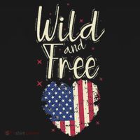 Wild And Free Usa Heart Women's Hoodie thumb 2