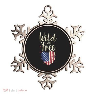 Wild And Free Usa Heart Ornament