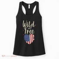 Wild And Free Usa Heart Women's Tank Top thumb 0