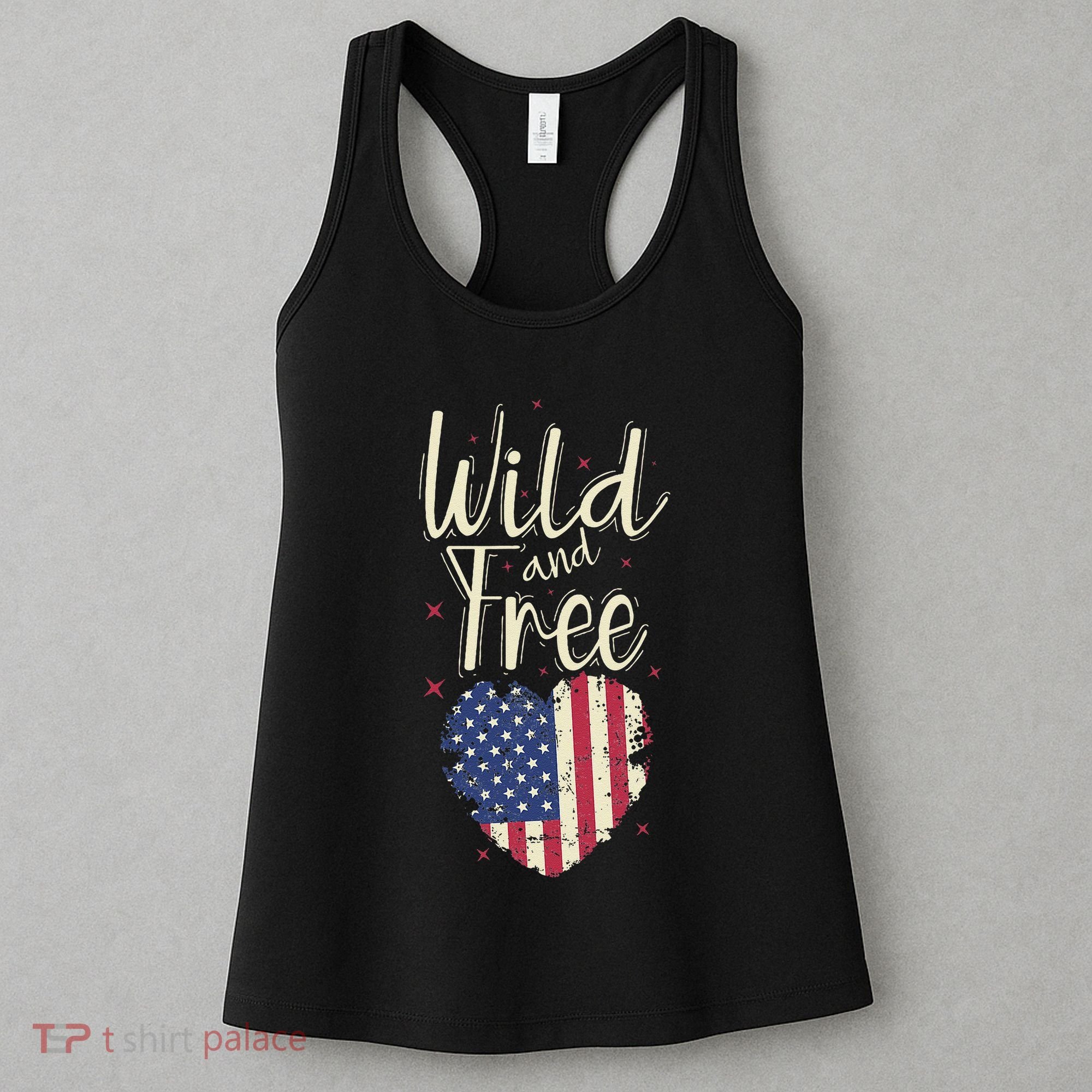 Wild And Free Usa Heart Women's Tank Top