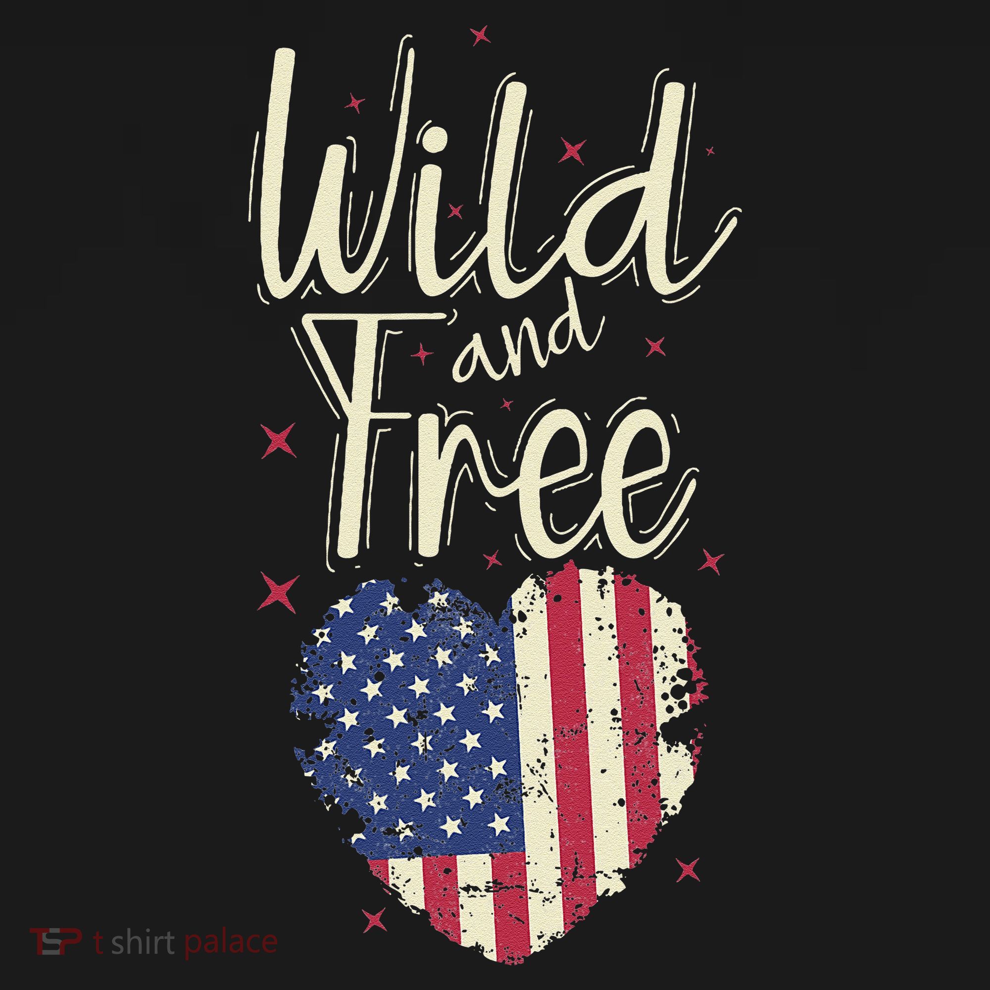 Wild And Free Usa Heart Baby Bodysuit