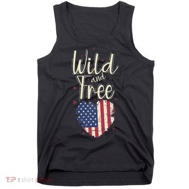 Wild And Free Usa Heart Tank Top