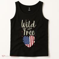 Wild And Free Usa Heart Tank Top thumb 2