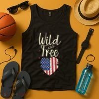 Wild And Free Usa Heart Tank Top thumb 4