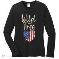 Wild And Free Usa Heart Women's Long Sleeve Shirt thumb 0