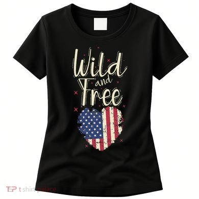 Wild And Free Usa Heart Women's T-Shirt