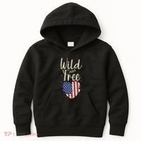 Wild And Free Usa Heart Kids Hoodie thumb 0