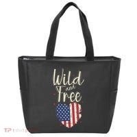 Wild And Free Usa Heart Tote Bag thumb 0