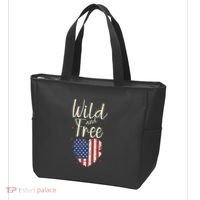 Wild And Free Usa Heart Tote Bag thumb 3
