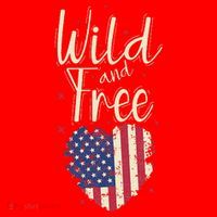 Wild And Free Usa Heart Santa Hat thumb 1