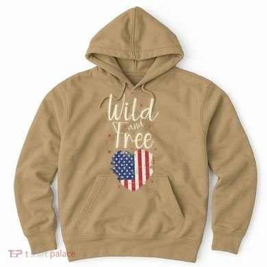 Wild And Free Usa Heart Hoodie