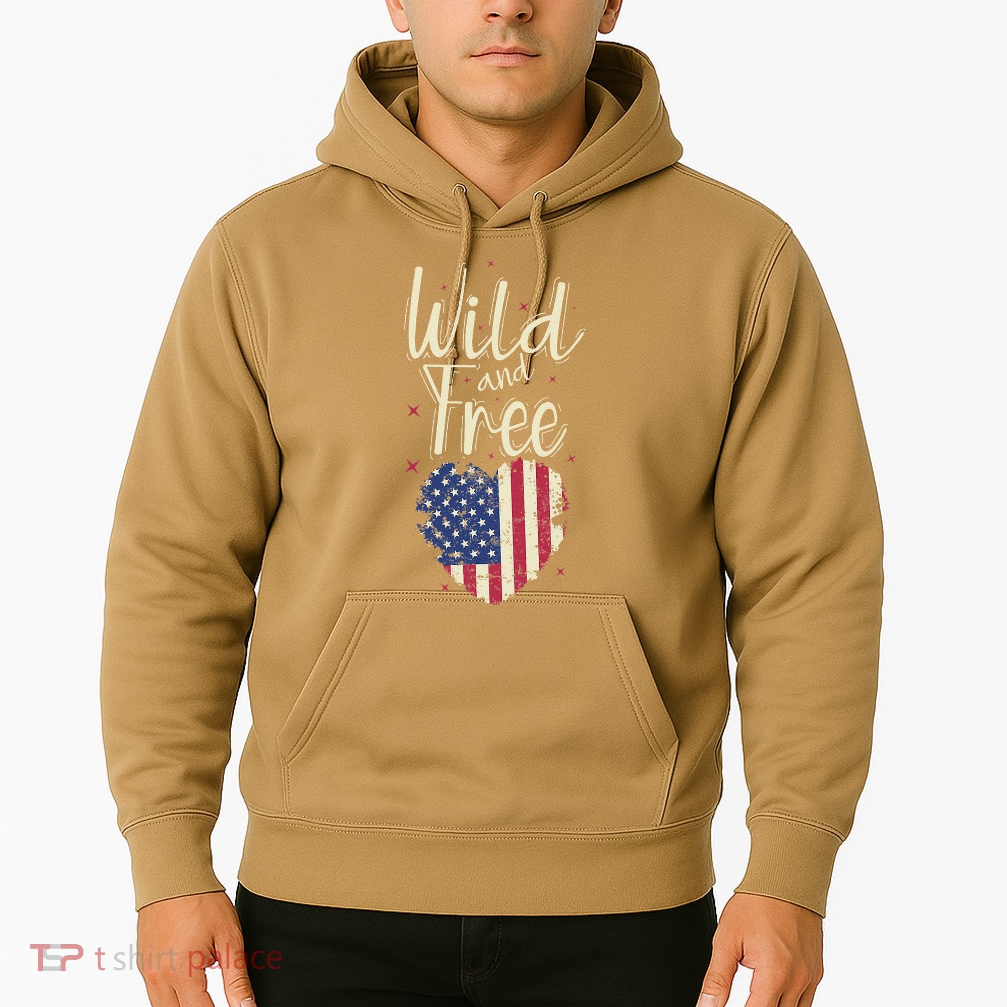 Wild And Free Usa Heart Hoodie