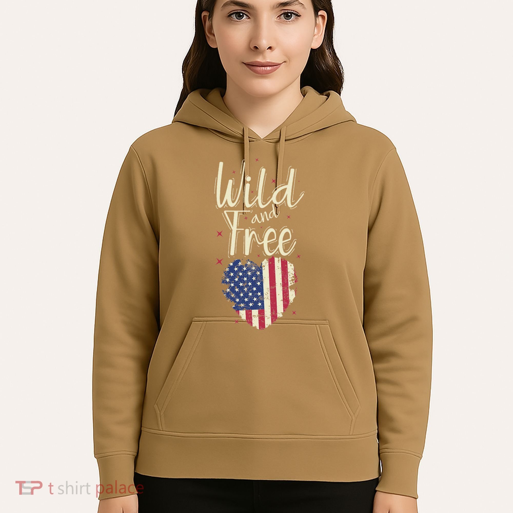Wild And Free Usa Heart Hoodie