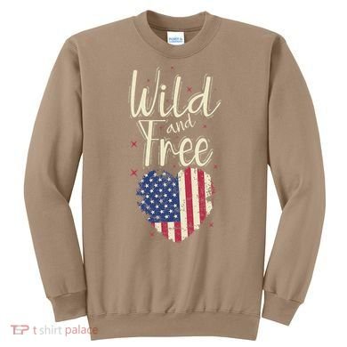 Wild And Free Usa Heart Sweatshirt