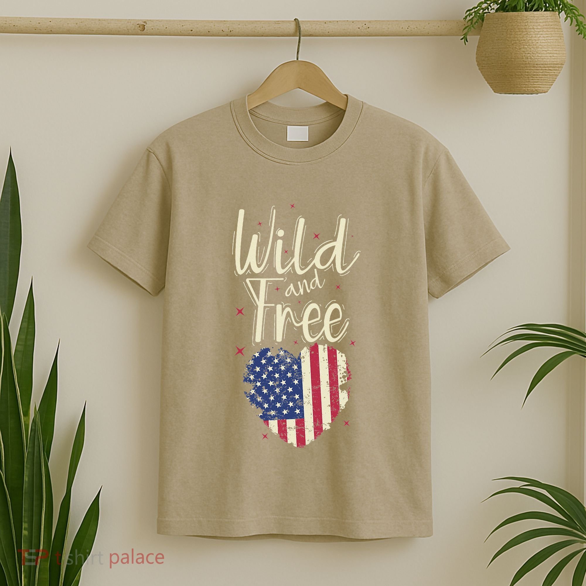 Wild And Free Usa Heart T-Shirt